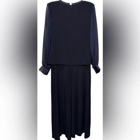 Patra 16 Dark Purple Women Long Sleeve Formal Maxi Dress - Picture 4 of 7